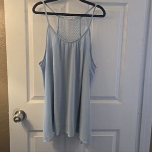 SALE!! Light Blue Strappy Cami with Crochet Back